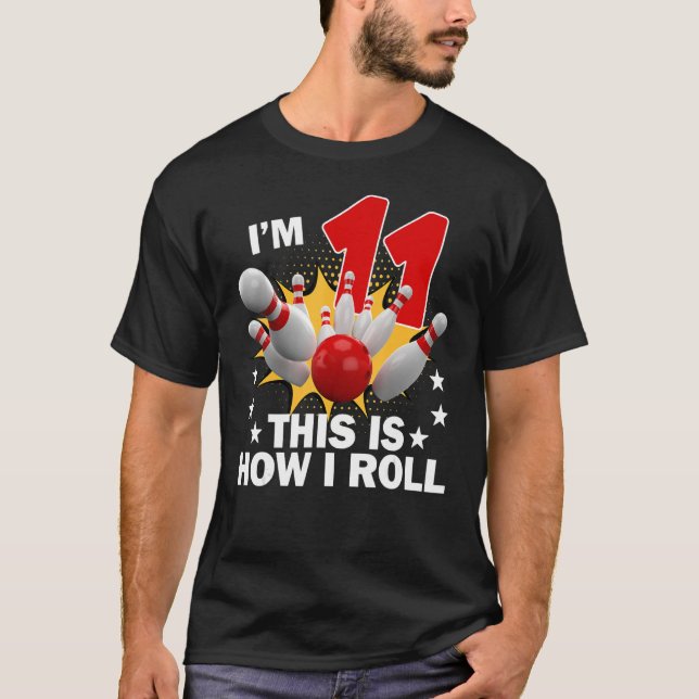 Camiseta Como eu faço parte de aniversário da Boliche de 11 (Frente)