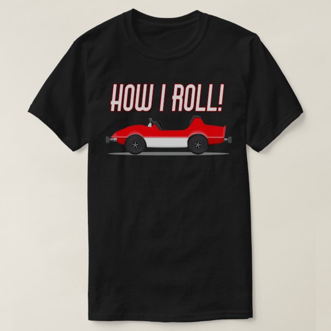 Camiseta Como eu rolo o carro da Autopia foi a maioria das  (Frente do Design)