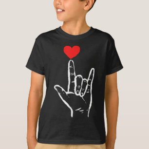 Camiseta Como Eu Te Amo, Mande A Língua De Sinais Coração A