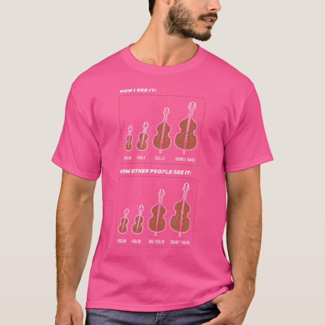 Camiseta Como Eu Vejo Meu Violoncelo Orquestra de Violino T (Frente)