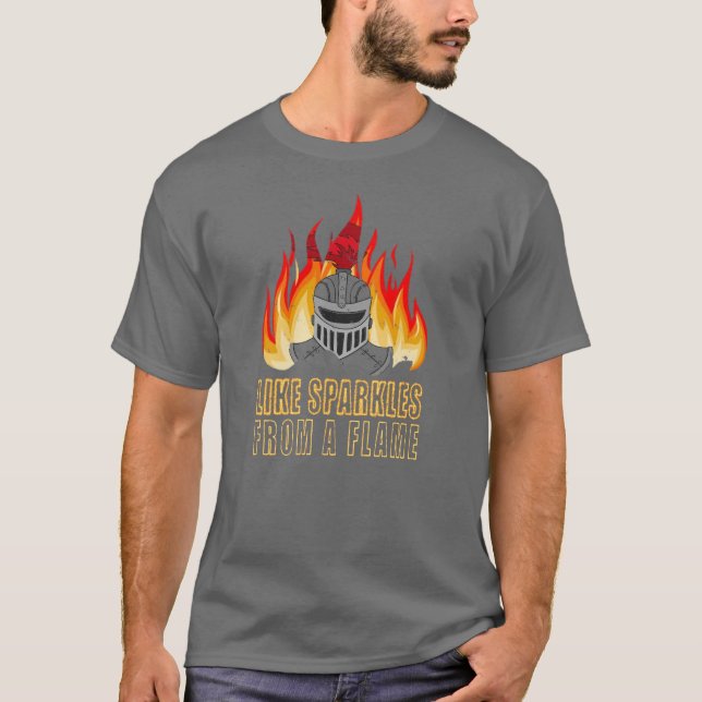 Camiseta como faíscas de uma chama Dirp Knight Classic T (Frente)