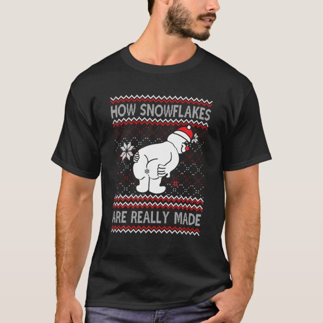 Camiseta Como Flocos de Neve São Realmente Feitos Cristo De (Frente)