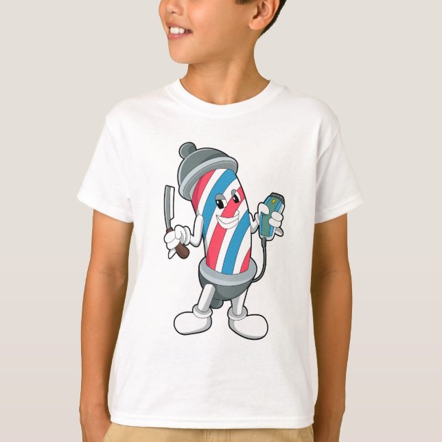 Camiseta Como Hairdresser com Razor (Frente)