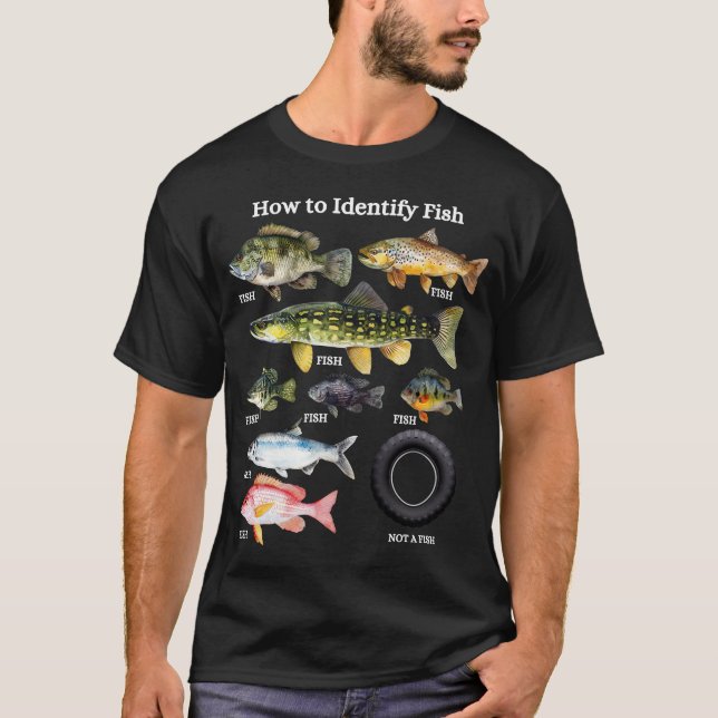 Camiseta Como identificar peixes, amantes de peixes, ideia  (Frente)
