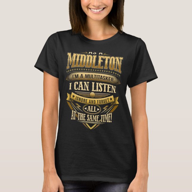 Camiseta Como intermediário, sou um Multitarefa que posso o (Frente)