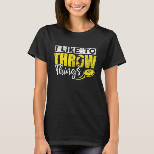 Camiseta Como Jogar Coisas Para Rastrear Atleta De Disco De