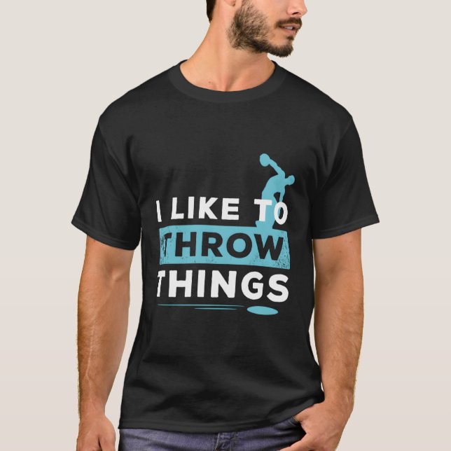 Camiseta Como Jogar Coisas Para Rastrear Atleta De Disco De (Frente)