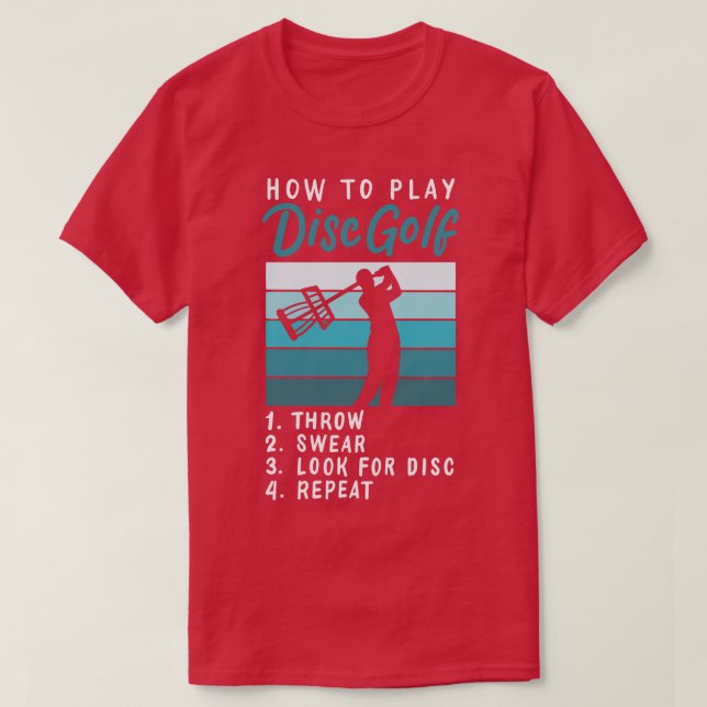 Camiseta Como Jogar Golf 1 em Disco (Frente do Design)