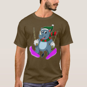 Camiseta como jumper Ski com Skis Scarf