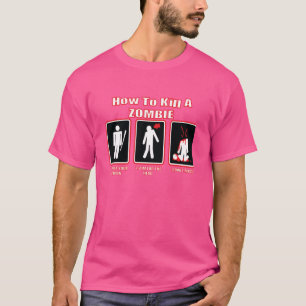 Camiseta Como Matar Um Zombie Guia Halloween Humor Zombie