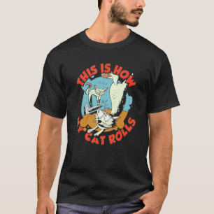 Camiseta Como meu gato rola o Vacuum Cleaner para o gato