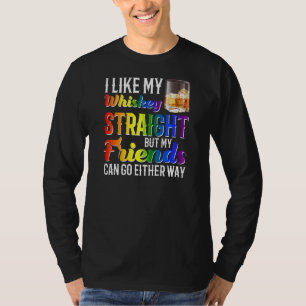 Camiseta Como Meu Hetero Whiskey Amigos Orgulho gay Lgbtq P