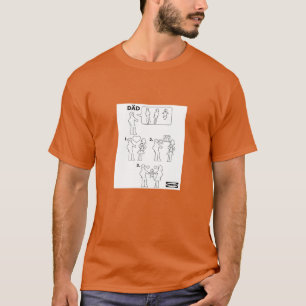Camiseta Como montar uma ficha de instruções do Pai adotivo
