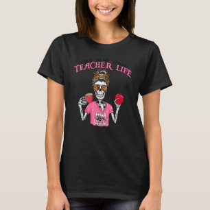 Camiseta Como Morto Professora Cansada Vida Bela Leopardo M