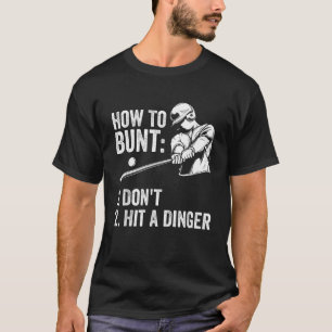 Camiseta Como não bater em um jogo de beisebol engraçado