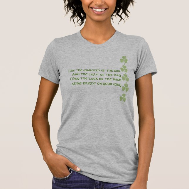 Camiseta Como o calor da bênção do Sol - Irlandês (Frente)