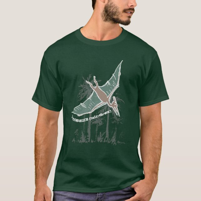 Camiseta Como o faça para dizer Pterosaurs (Frente)