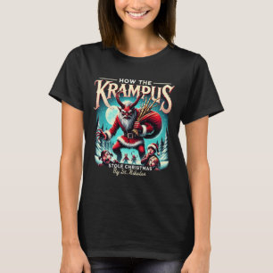 Camiseta Como O Krampus Roubou O Krampus De Natal Está Cheg