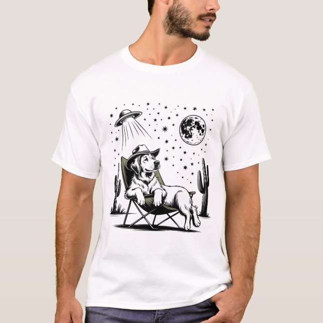 Camiseta Como o Ouro de Retriever Cachorro Ocidental (Frente)
