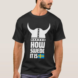 Camiseta Como o sueco ele é t-shirt escuro básico engraçado