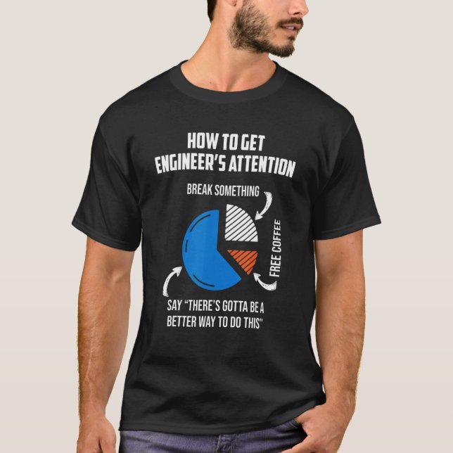 Camiseta Como obter o Engenheiro mecânico de atenção ao Eng (Frente)