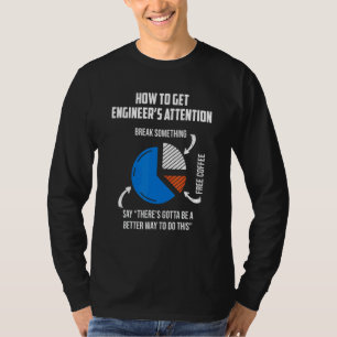 Camiseta Como obter o Engenheiro mecânico de atenção ao Eng