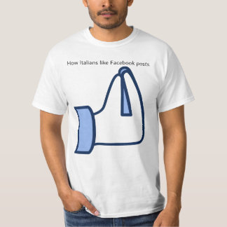 Camiseta Como os italianos gostam de postas no Facebook - v