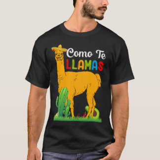 Camiseta Como os lhamas, Cinco de Mayo, Fiesta de cinco de