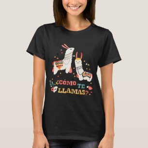 Camiseta Como os Lhamas. Engraçado Humor Espanhol de Palavr