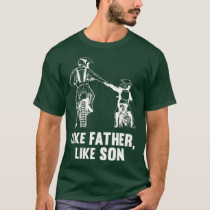 Camiseta Como Padre Como Filho Motocross Biker Bike Gift