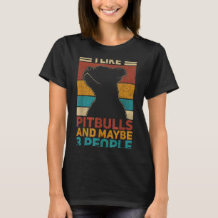Camiseta Como Pitbulls E Talvez 3 Pessoas Amante De Cães En
