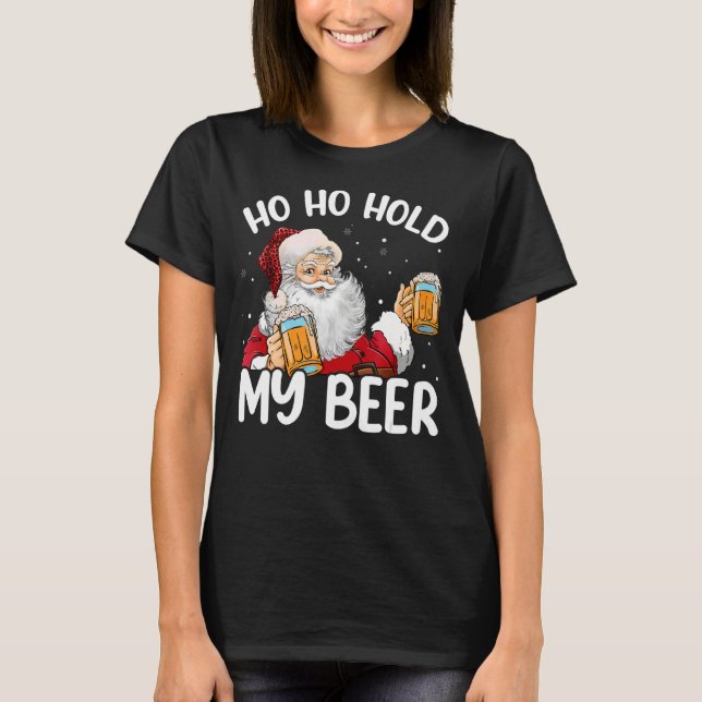 Camiseta Como Segura Minha Cerveja Papai Noel Feliz Natal 2 (Frente)