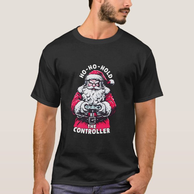 Camiseta Como segurar os Papais noeis de Natal do jogador d (Frente)
