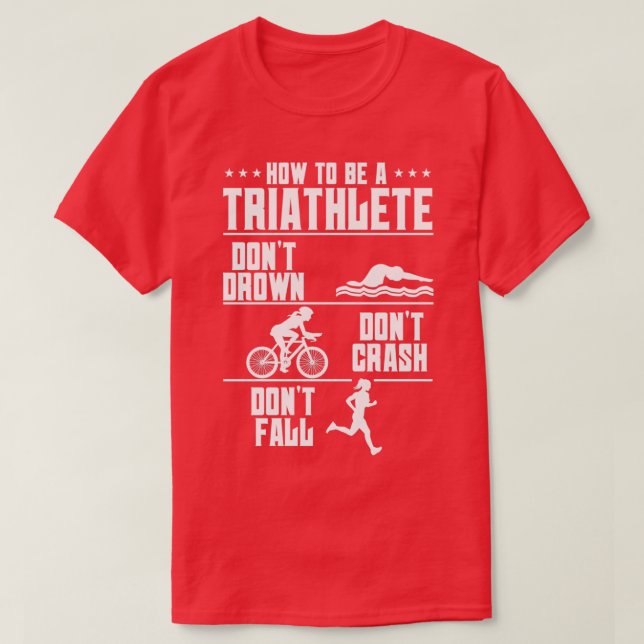 Camiseta Como Ser Triatleta 3 (Frente do Design)