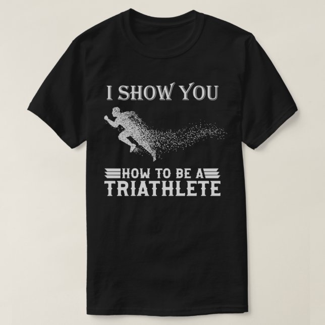 Camiseta Como ser um triatleta triathlon 2 (Frente do Design)
