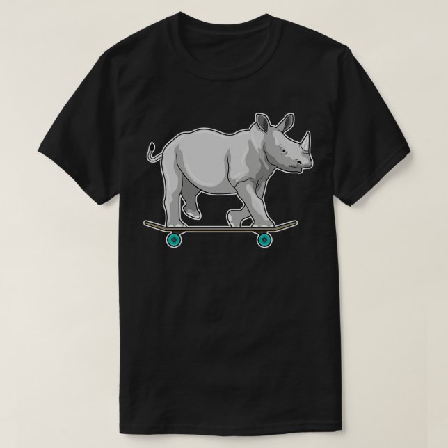 Camiseta como skater com skateboard (Frente do Design)
