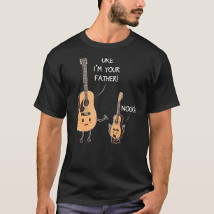 Camiseta Como sou seu pai Ukulele Guitar Música do pai
