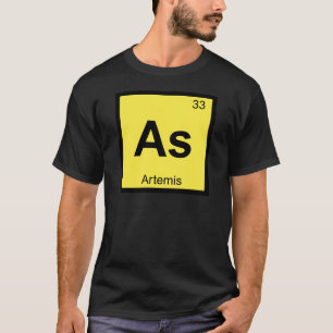 Camiseta Como - Tabela Periódica da Química da Deusa Ártemi