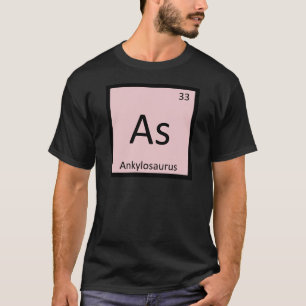 Camiseta Como - Tabela Periódica da Química do Ankylosaurus