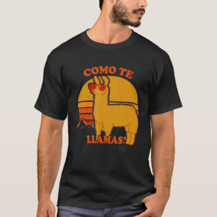 Camiseta Como te Chamas Lhama Vintage Pôr do Sol