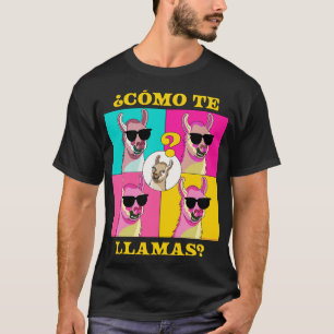 Camiseta Como Te Llamas Llama Funny Professora Espanhola