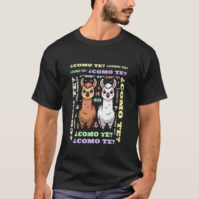 Camiseta Como te Llamas Professor Espanhol Divertido Aprend (Frente)