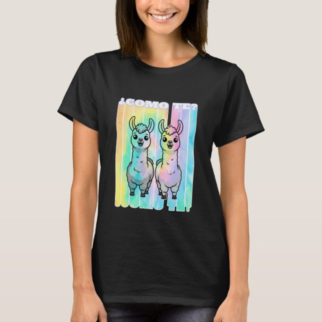 Camiseta Como te Llamas Professor Espanhol Divertido Aprend (Frente)