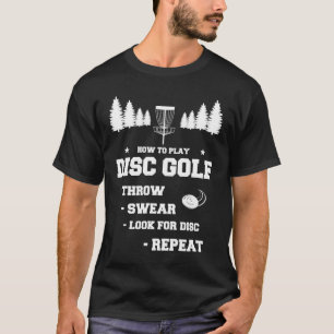 Camiseta Como Tocar Golf Disco Engraçado Dourado Disco Raio
