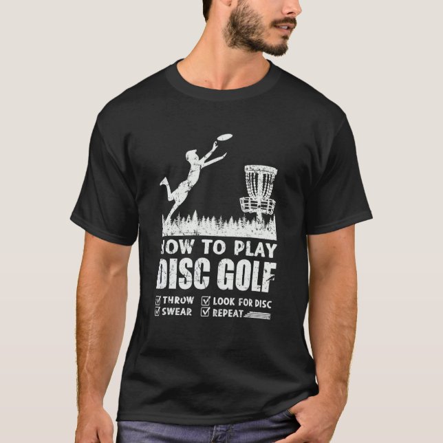 Camiseta Como Tocar Golf Frisbee De Golfe De Golfe De Disco (Frente)