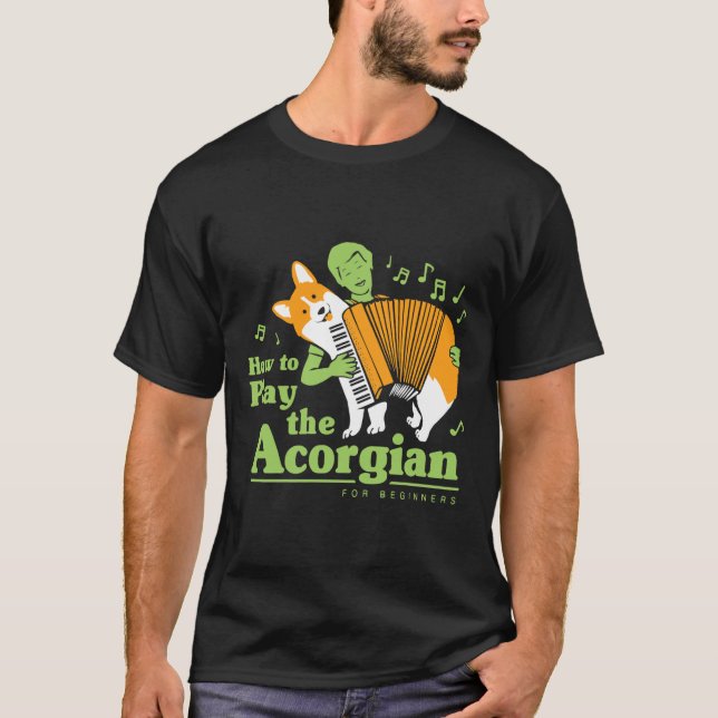 Camiseta Como Tocar O Acorgiano Funny Corgi (Frente)