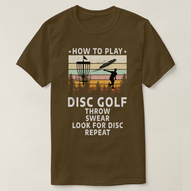 Camiseta Como Tocar O Golf Disco Engraçada Sobre O Golf (Frente do Design)