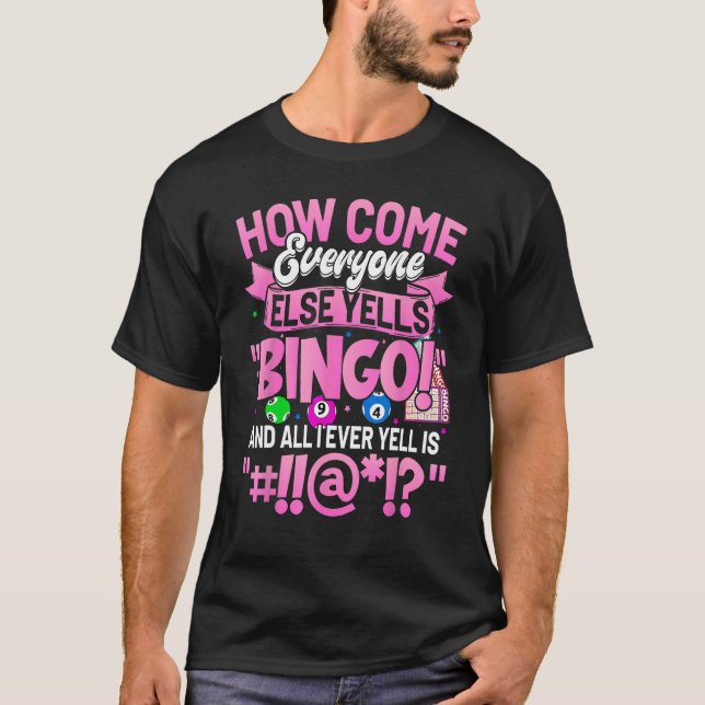 Camiseta Como Todos Gritam Bingo, Caixa Feliz (Frente)