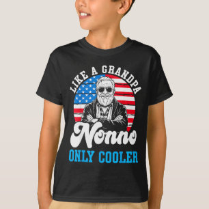 Camiseta Como um avô nonno só que mais legal bandeira ameri