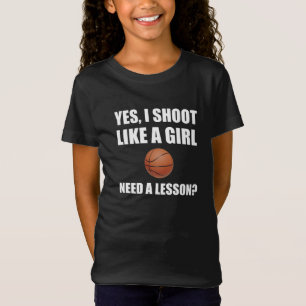 Camiseta Como um basquetebol da menina